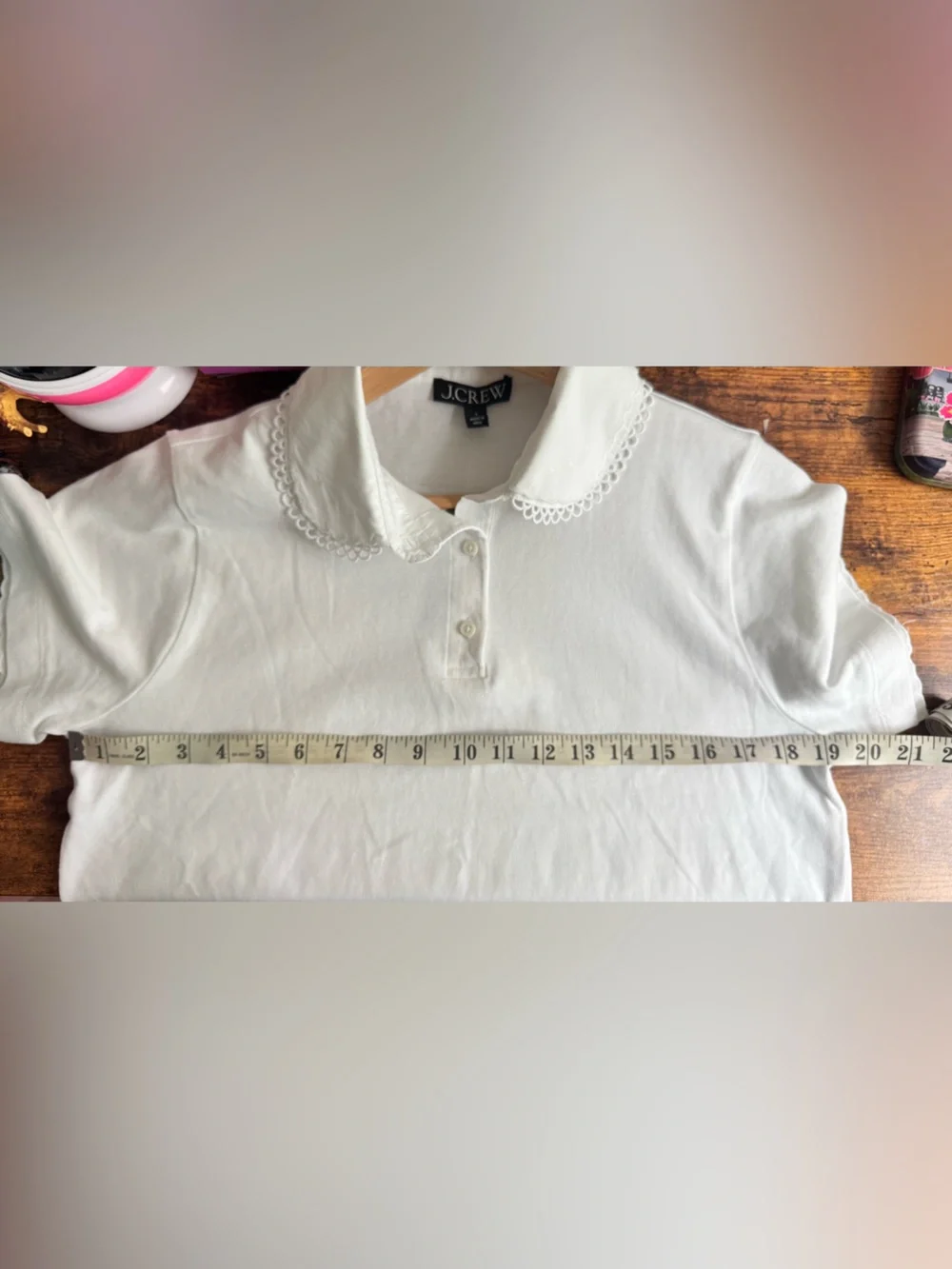 J. Crew Eyelet-collar polo shirt in mariner cotton , size S